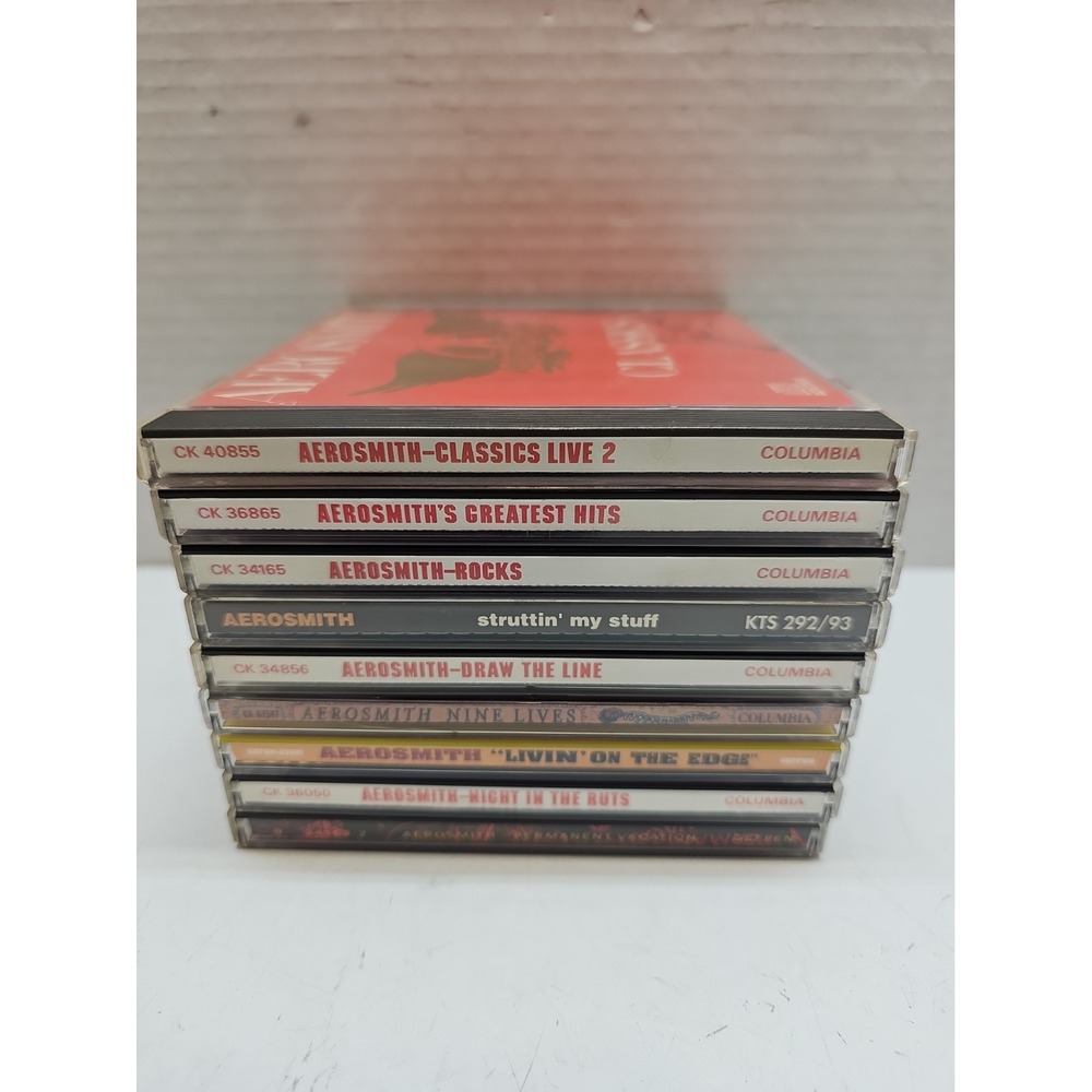 Lot Of 9 Aerosmith CDs Rock - Picture 1 of 11